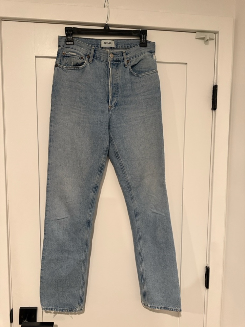 Agolde Lana Mid Rise Straight Jeans - Picture 5 of 7